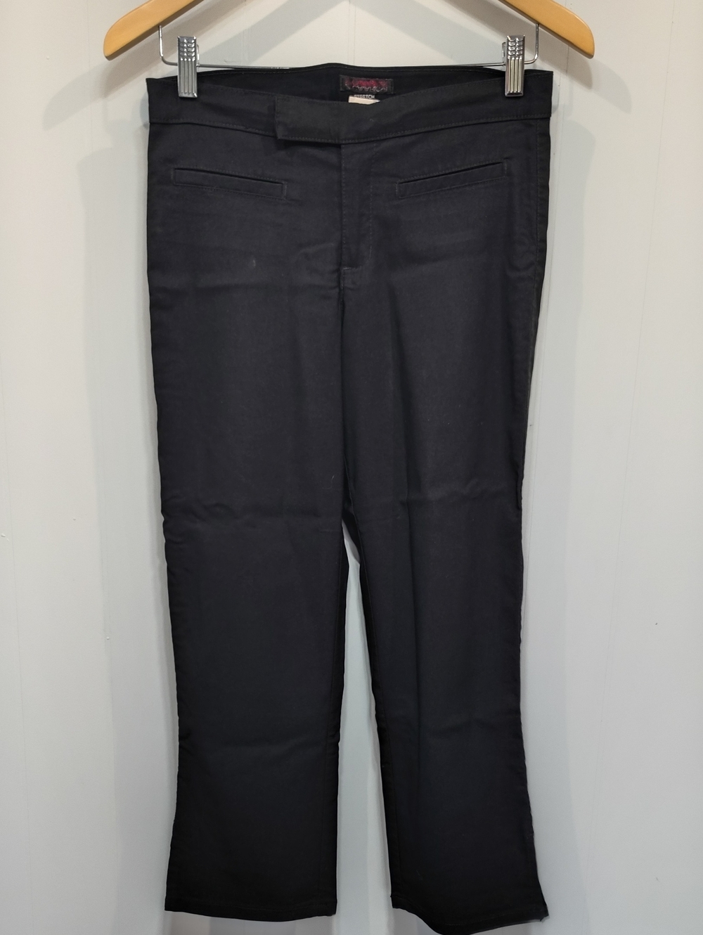 Z Cavaricci Vintage Y2K Black Capri Pants Stretch Size 5 Crop Mid Rise